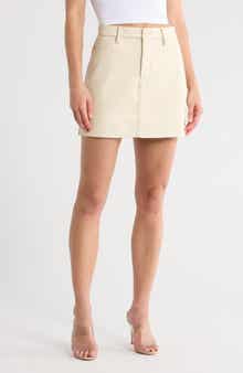 Good American Faux Leather Miniskirt