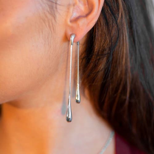 Lucy Quartermaine Double Drop Earrings Front And Back In Sterling Silver