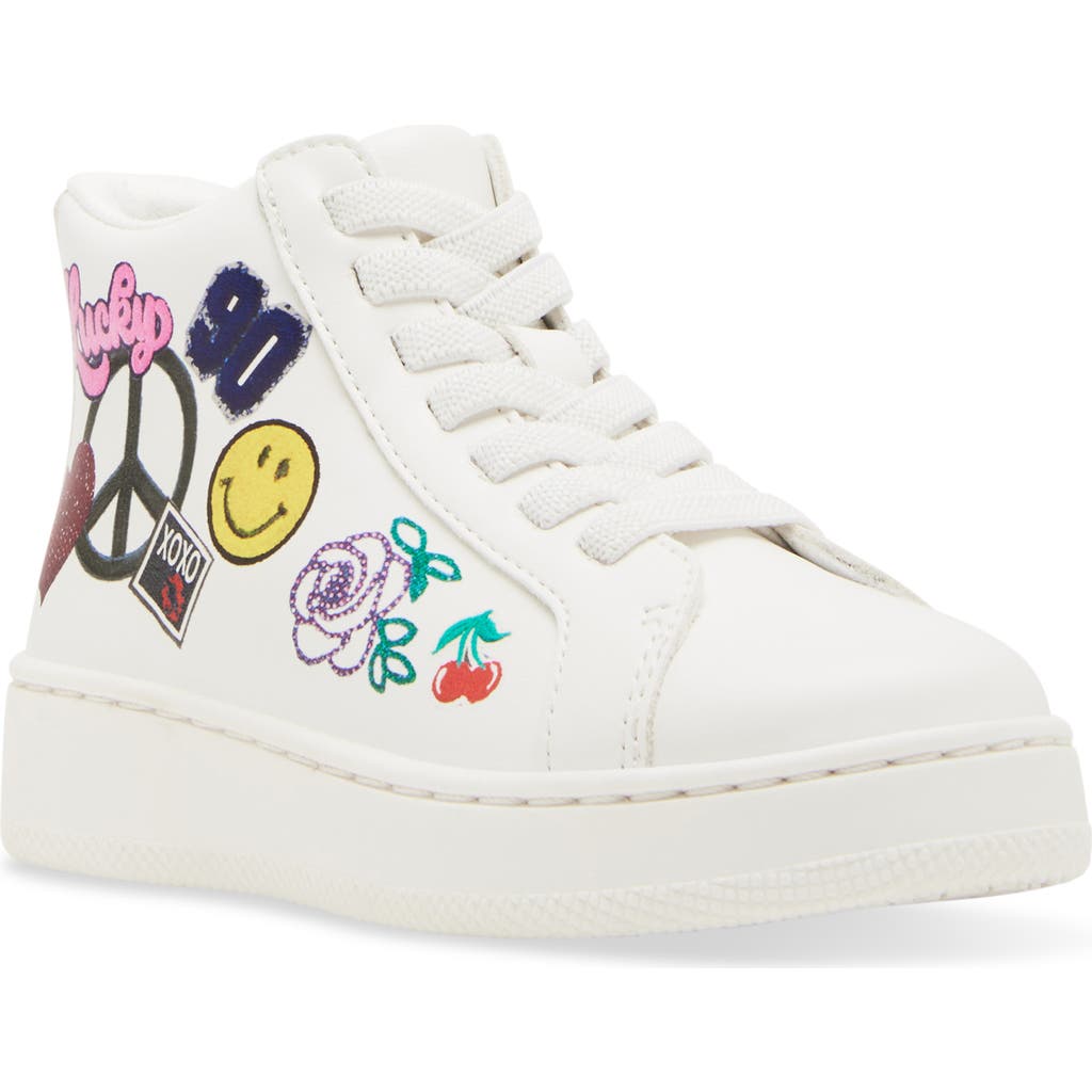 Steve Madden Kids' Tbeta High Top Platform Sneaker In White
