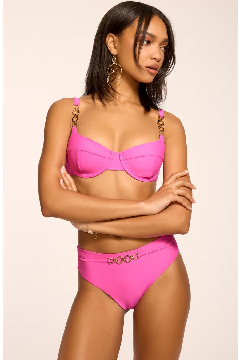 Mona Seamed Underwire Bikini Top, Alternate, color, RADIANT PINK