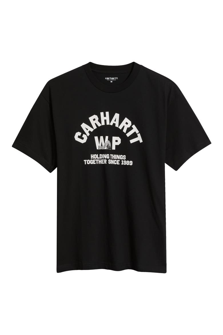 Column Organic Cotton Graphic T-Shirt, Alternate, color, BLACK