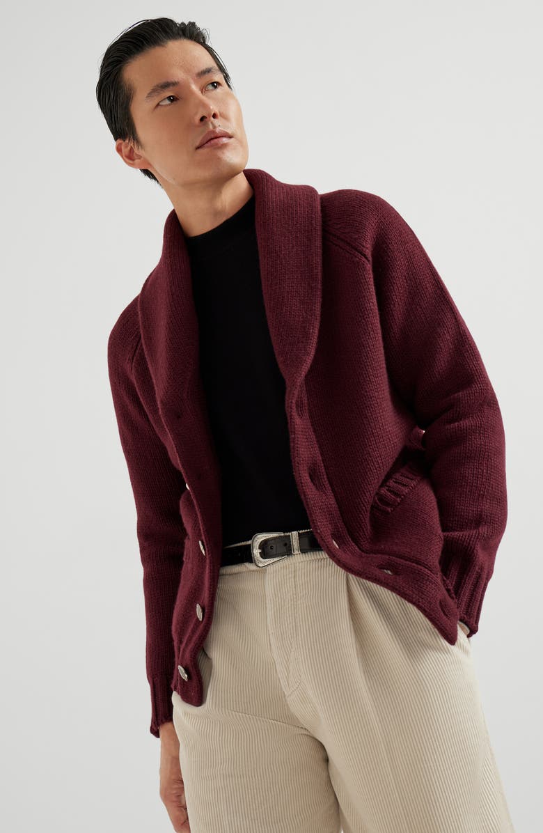 Brunello Cucinelli Funnel neck sweater, Alternate, color, Black