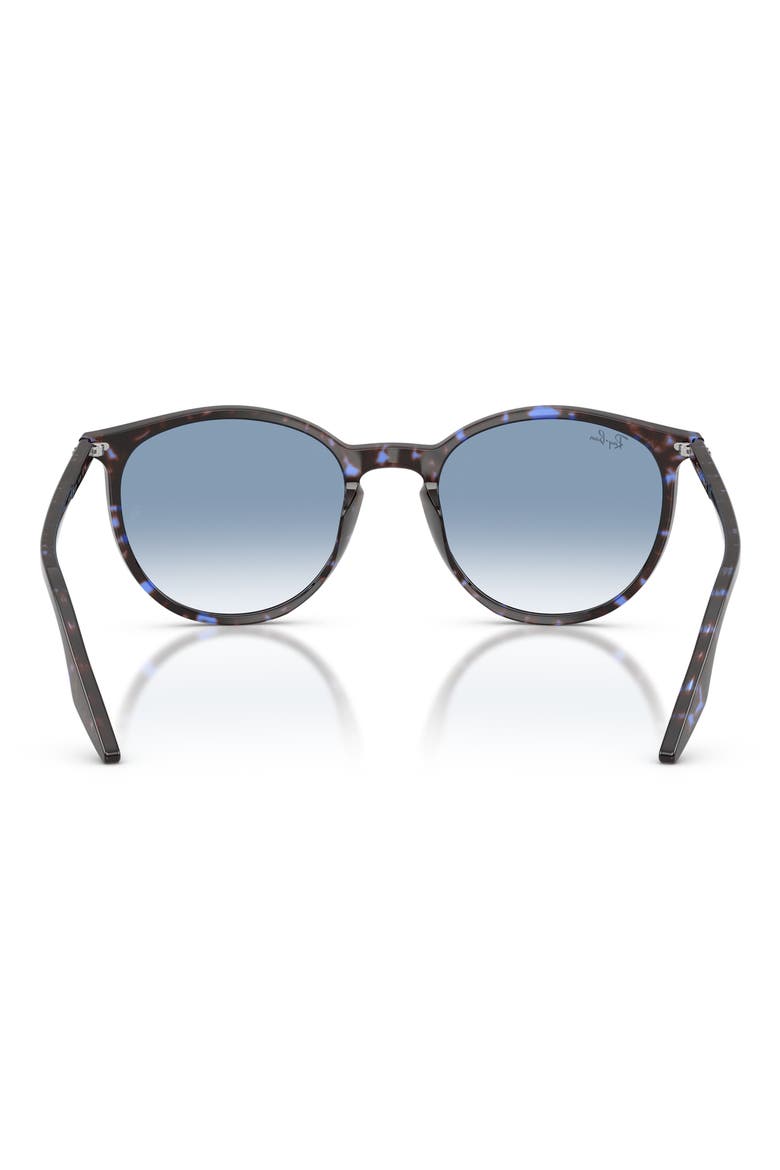54mm Polarized Gradient Round Sunglasses, Alternate, color, BLUE HAVANA