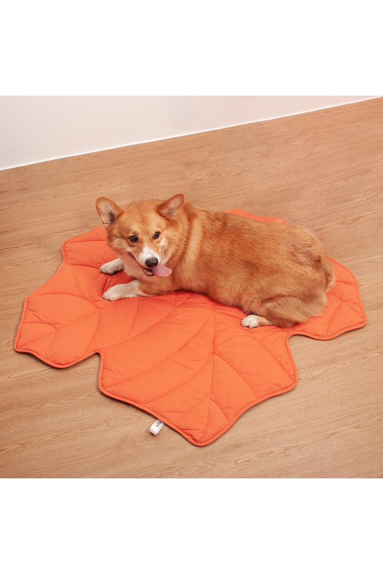 Leaf Shape Pet Blanket, Alternate, color, Maple Red