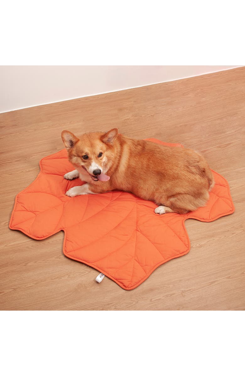 FunnyFuzzy Leaf Shape Pet Blanket, Alternate, color, Maple Red