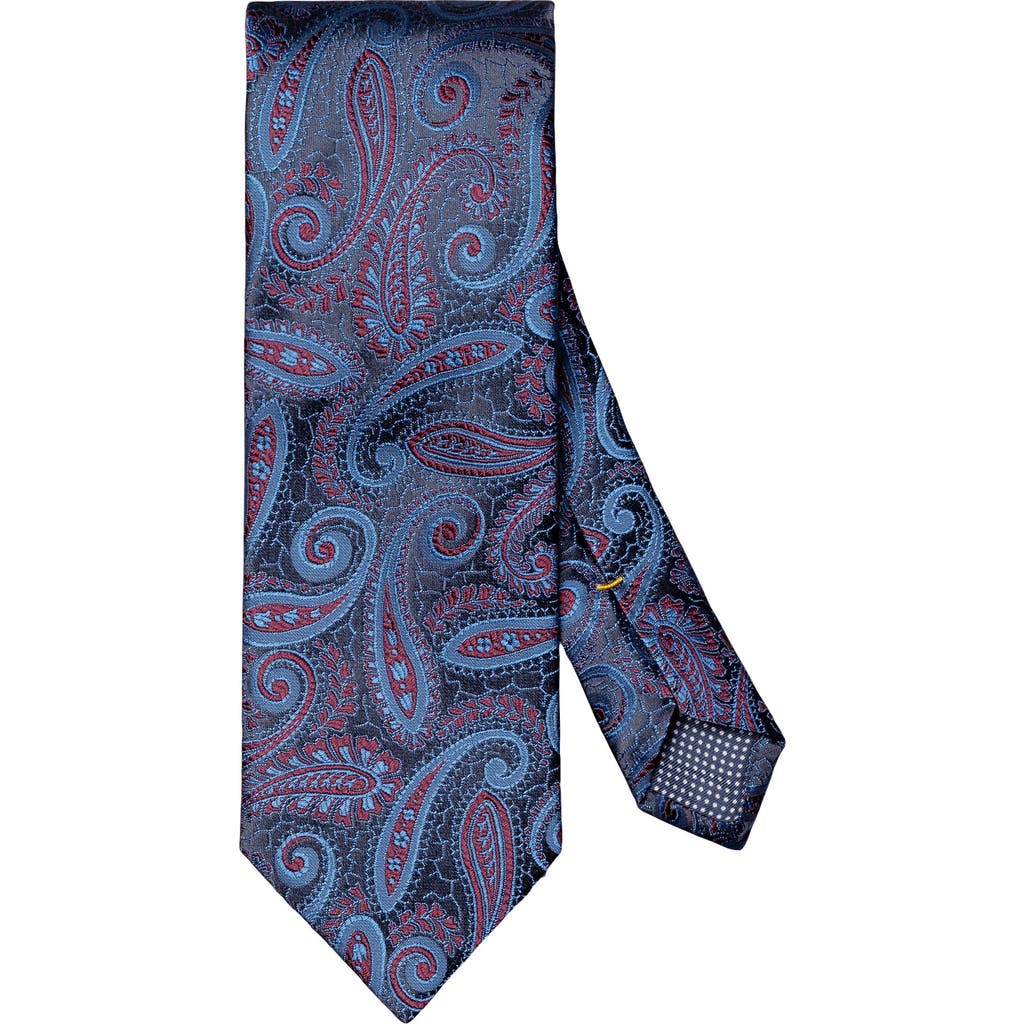 Eton Paisley Silk Tie In Blue