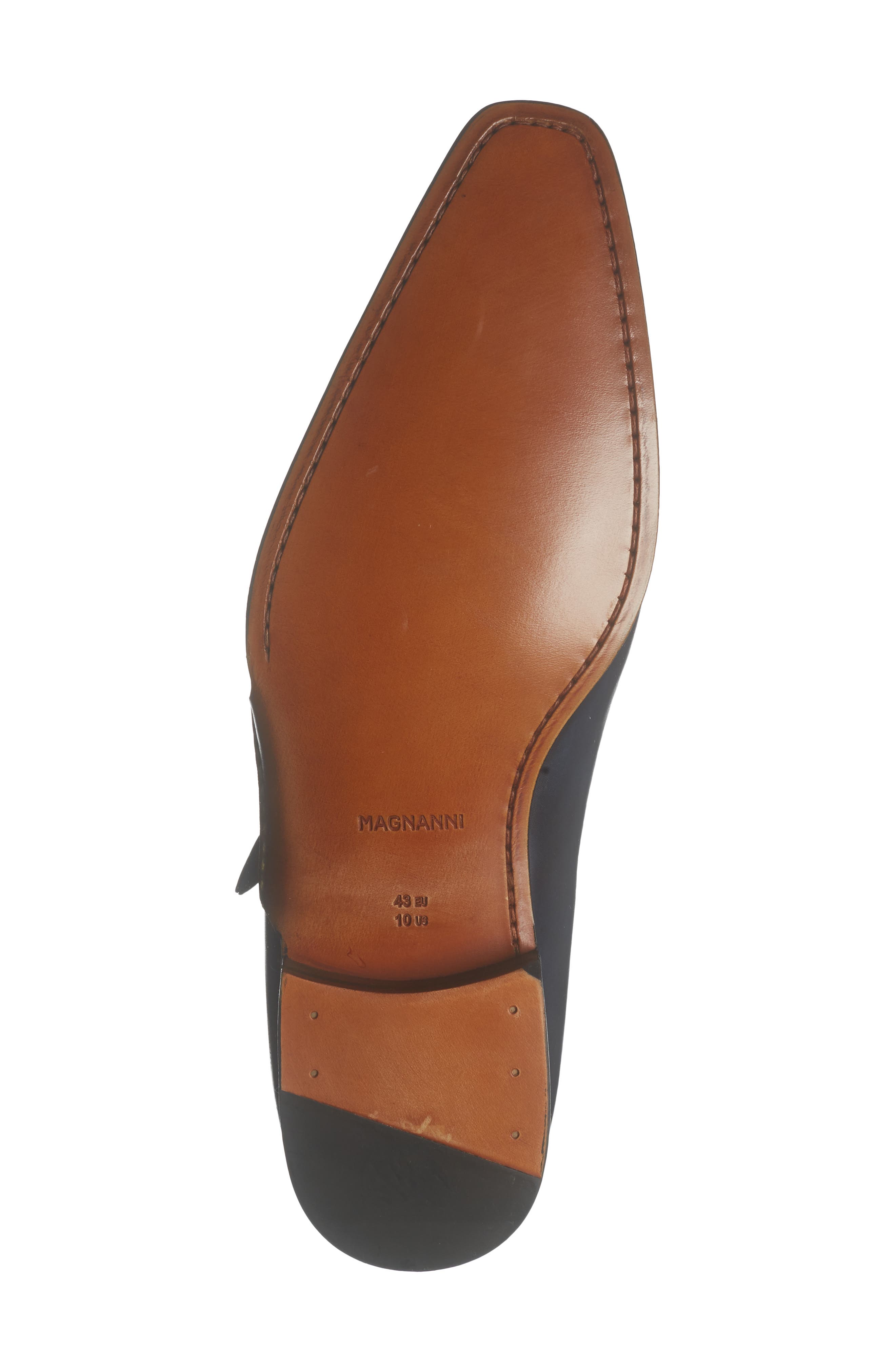 Magnanni Abel Monk Strap Loafer, Alternate, color, Navy