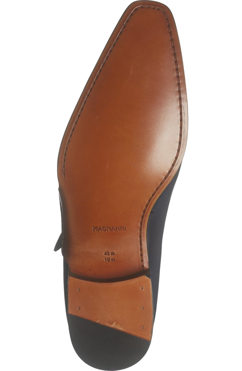 Magnanni Abel Monk Strap Loafer, Alternate, color, Navy