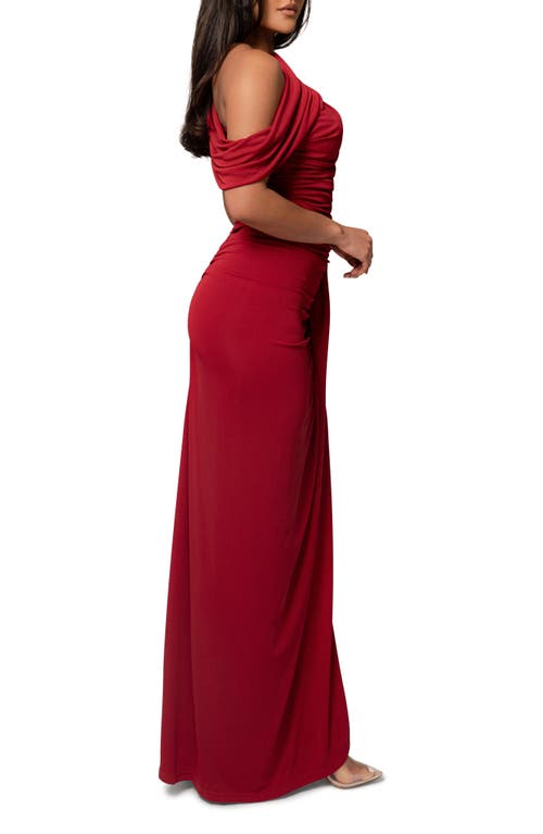 Shop Jluxlabel Roselyn One-shoulder Draped Ruched Top