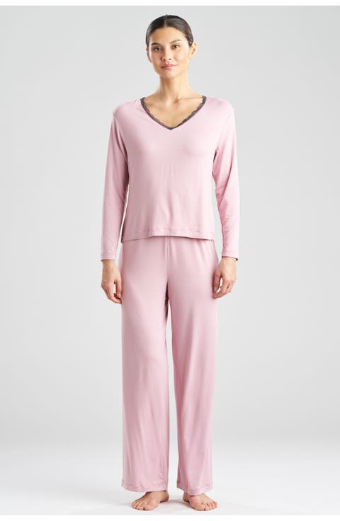 Iris Jersey Ease Long Sleeve PJ with Lace