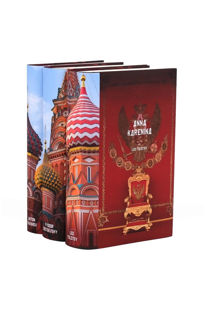 Russian Literature Book Set, Alternate, color, Red