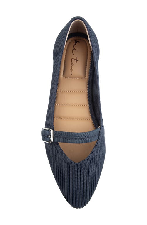 Me Too Glory Rib Knit Mary Jane Flat In Blue