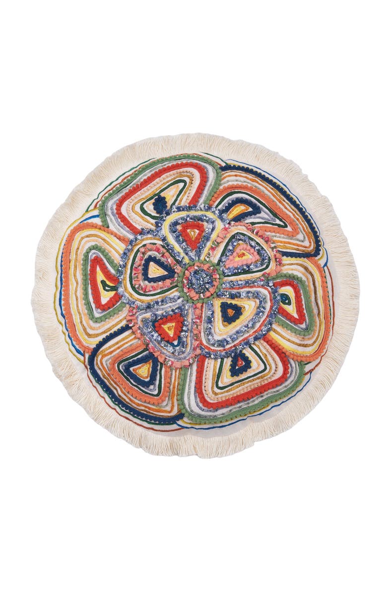 carol & frank Putnum Round Shaped Throw Pillow, Main, color, Red