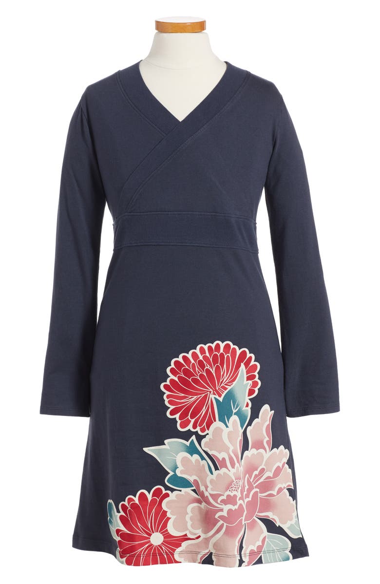 Tea Collection Nori Wrap Neck Dress, Alternate, color, 