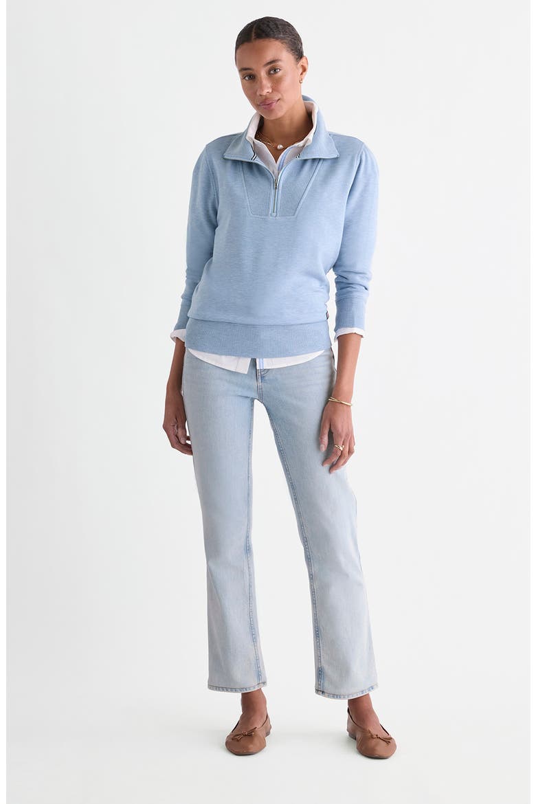 Quarter Zip Pullover, Alternate, color, JAKE BLUE HEATHER