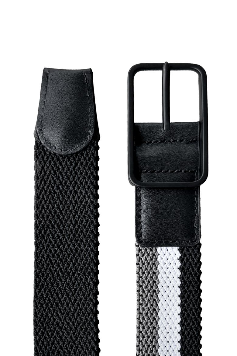 Reversable Stretch Woven Belt, Main, color, Tricolor (Black, Gray, White)