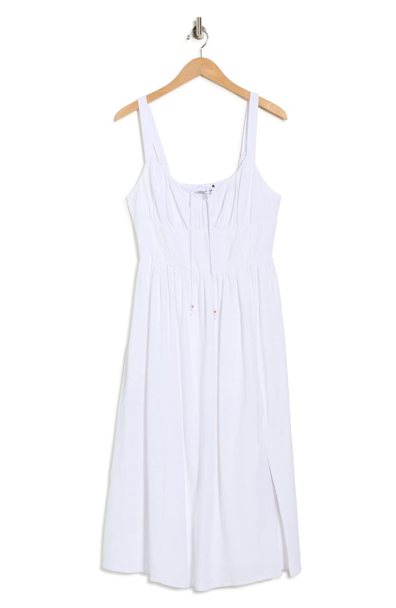Ellen Tracy Keyhole Midi Dress, Main, color, White
