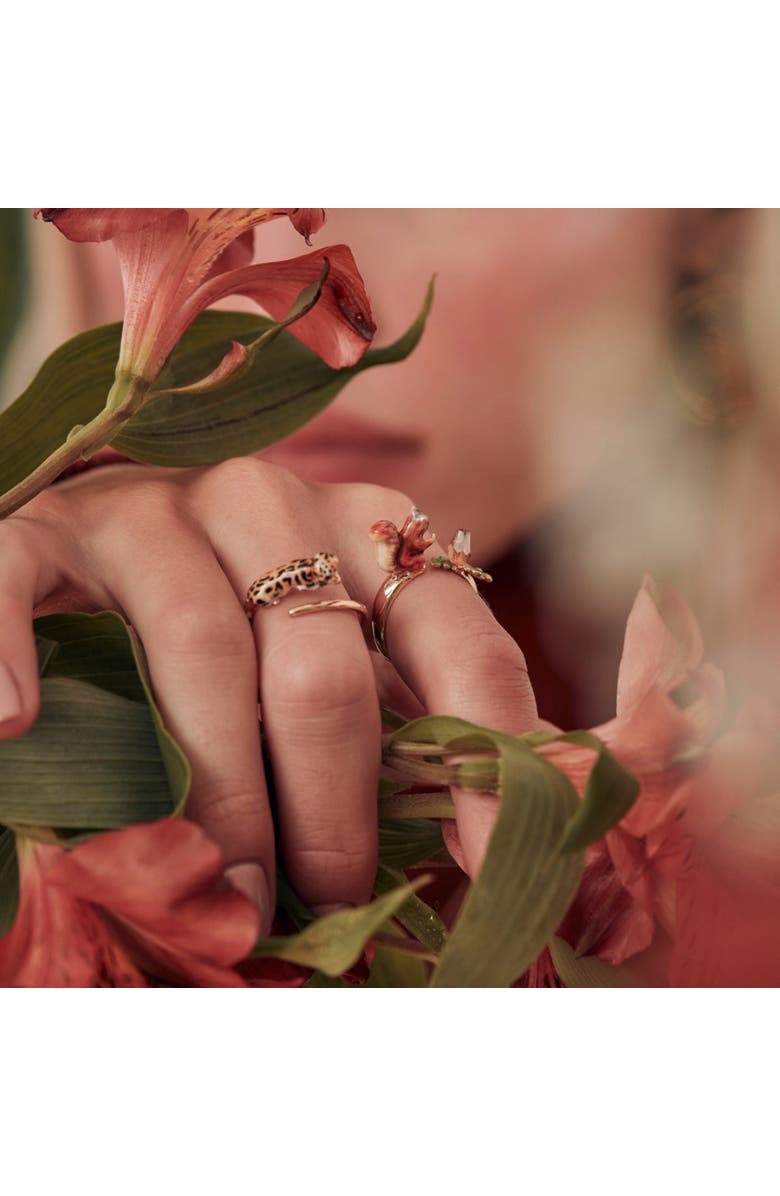 Bill Skinner Studio Clouded Leopard Open Ring, Alternate, color, Leopard