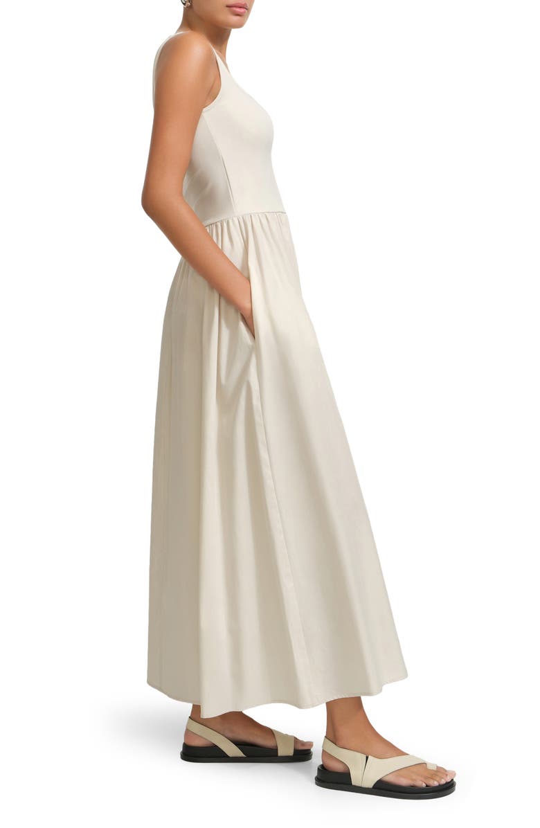 Marcella Clara Mixed Media Ponte & Cotton A-Line Dress, Alternate, color, 