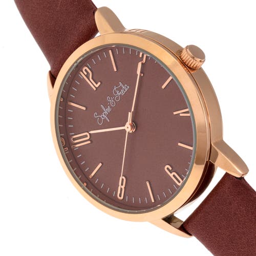 SOPHIE AND FREDA SOPHIE AND FREDA VANCOUVER LEATHER-BAND WATCH