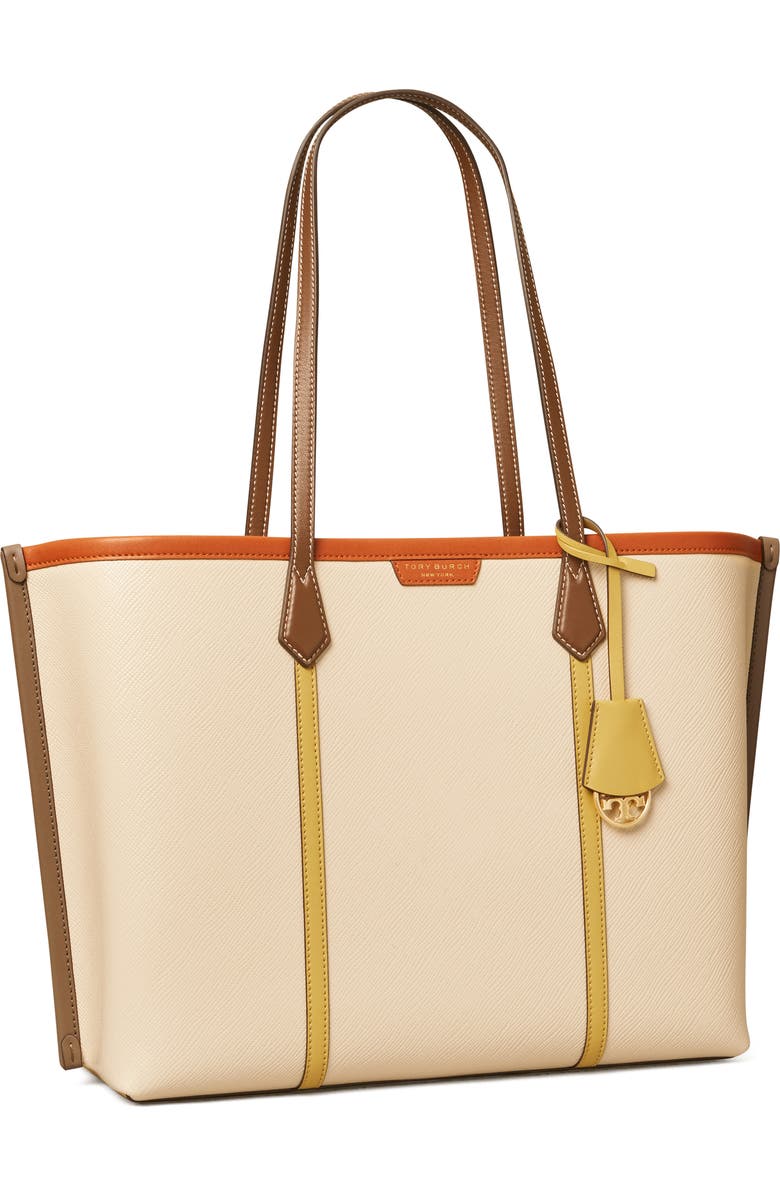 Tory Burch Perry Colorblock Triple Compartment Leather Tote, Alternate, color,