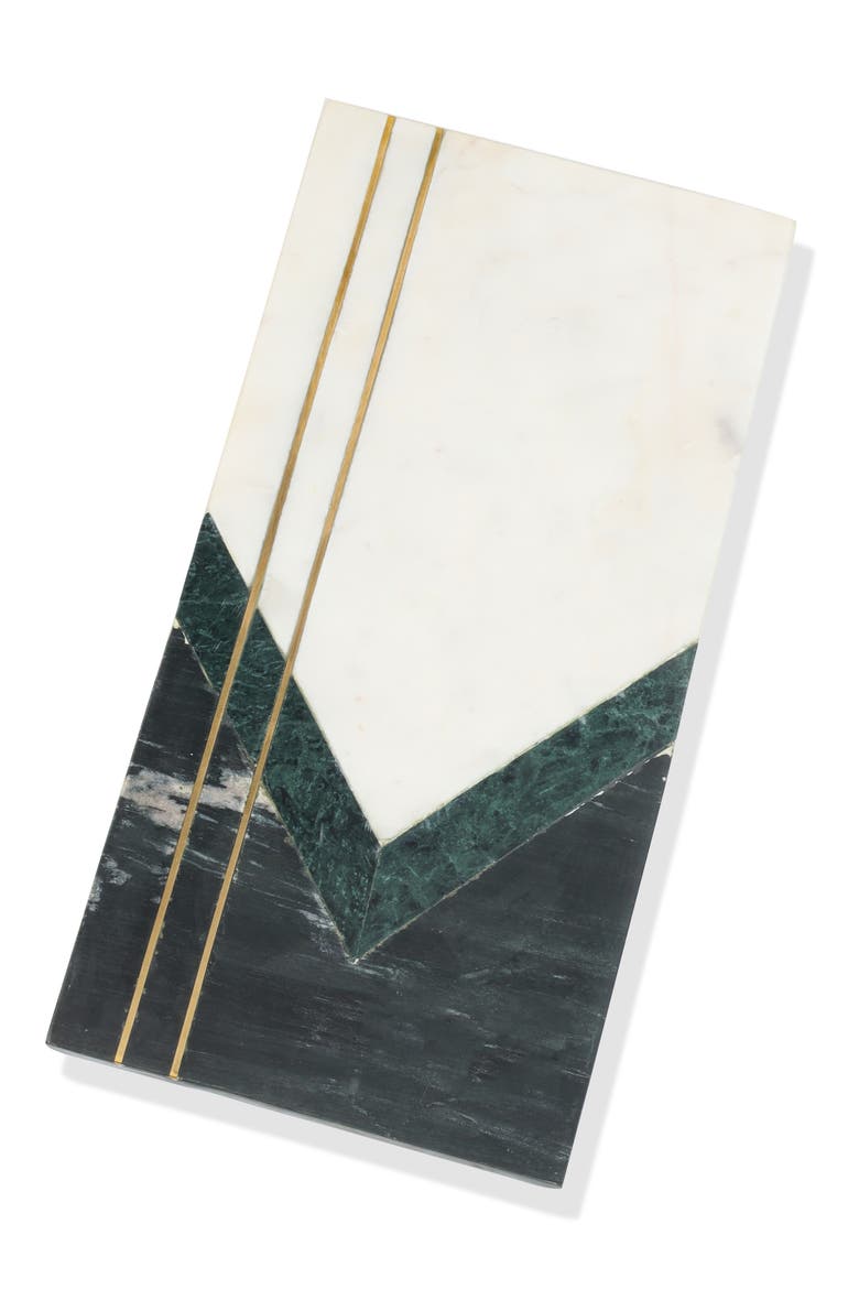 Emerald Artistry Marble Platter, Main, color, WHITE MULTI
