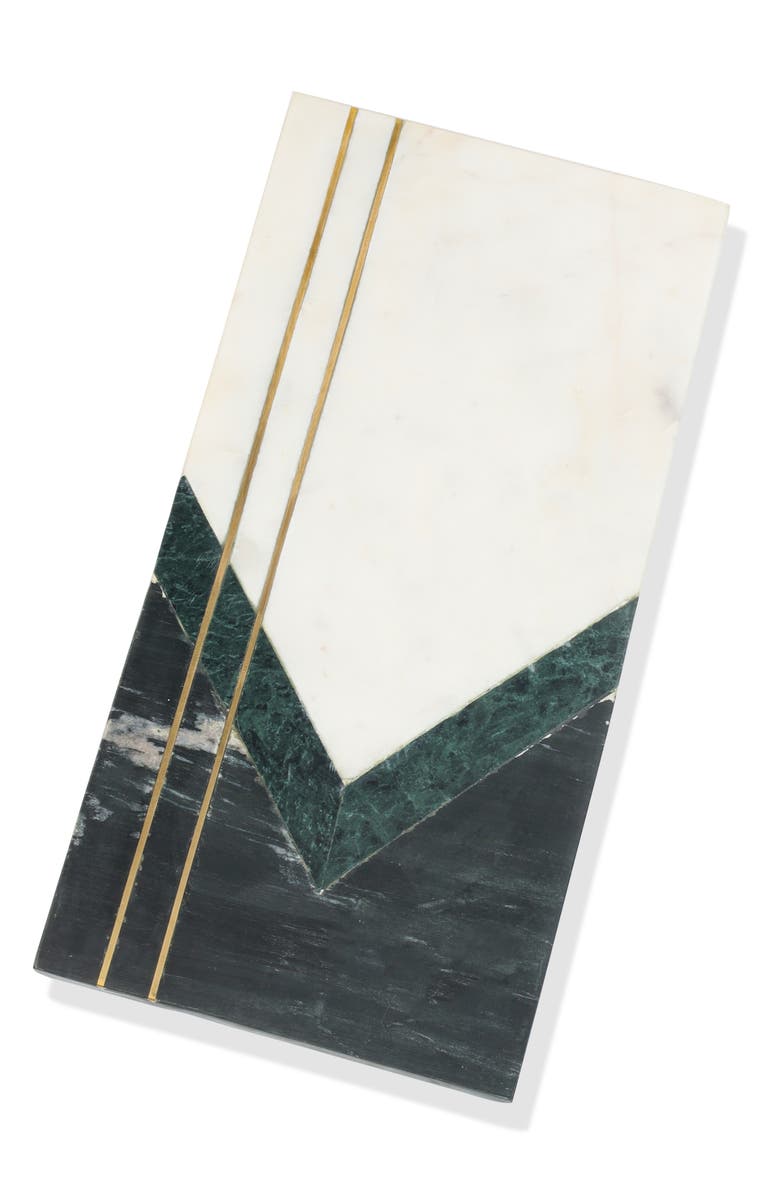 Tiramisu Emerald Artistry Marble Platter, Main, color, White Multi