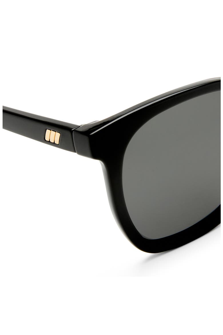 54mm Nirvana Cat Eye Sunglasses, Alternate, color, BLACK / SMOKE MONO POLARIZED