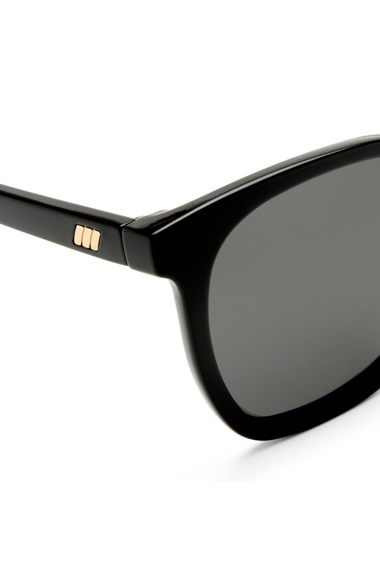 Le Specs 54mm Nirvana Cat Eye Sunglasses, Alternate, color, Black / Smoke Mono Polarized