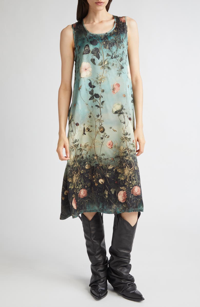 R13 Floral Print Sleeveless Midi Dress, Main, color,