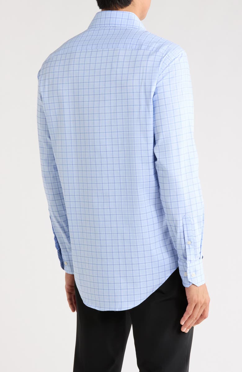 Ted Baker London Slim Fit Four-Season Performance Dress Shirt, Alternate, color, Denim