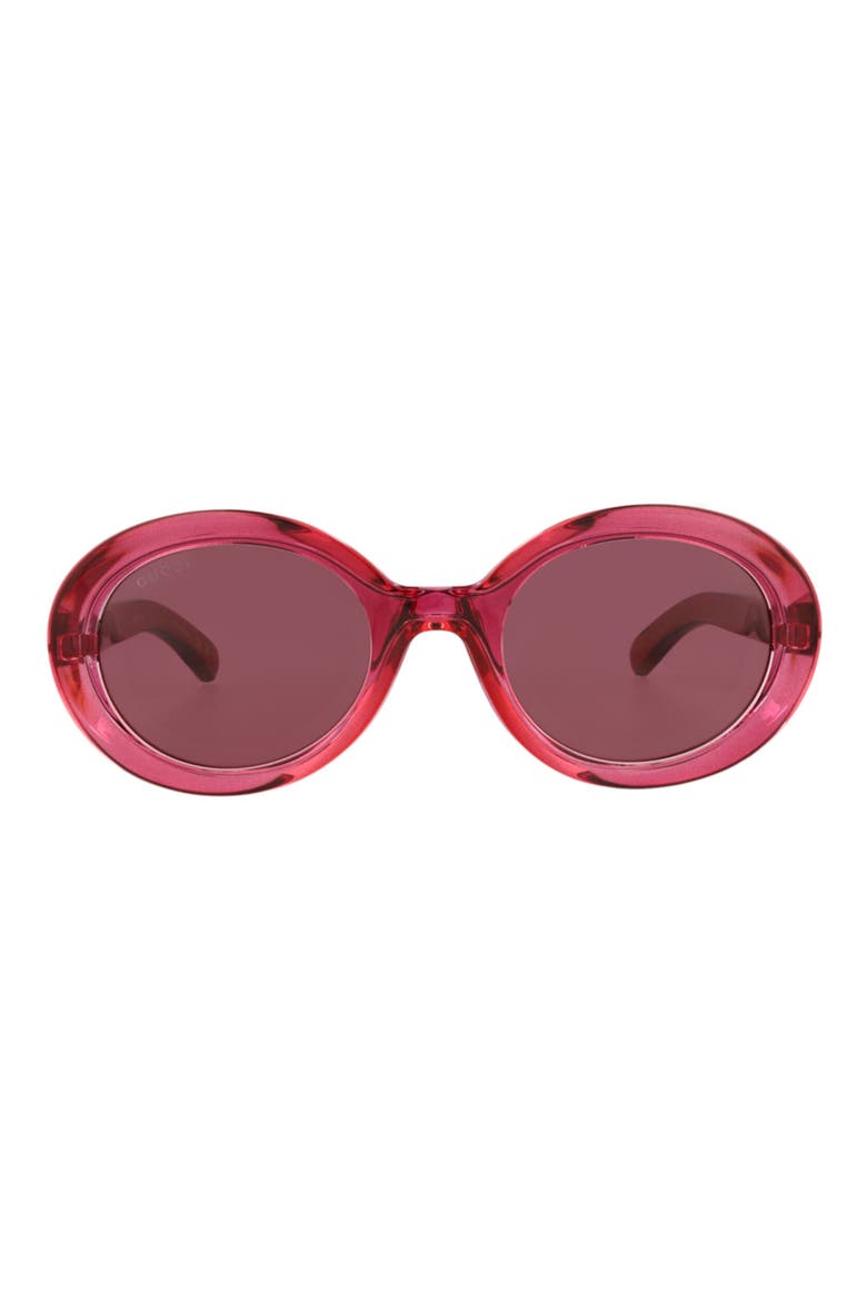 54mm Oval Sunglasses, Main, color, RED RED VIOLET