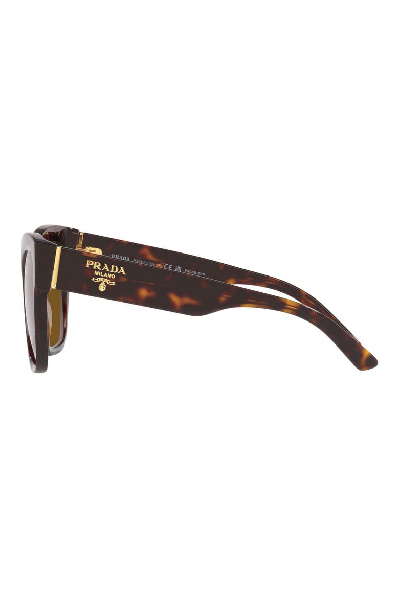 54mm Polarized Irregular Sunglasses, Alternate, color, TORTOISE