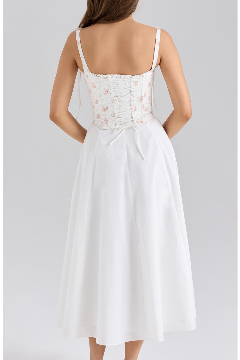 Clarabelle A-Line Dress, Alternate, color, CREAM ROSE
