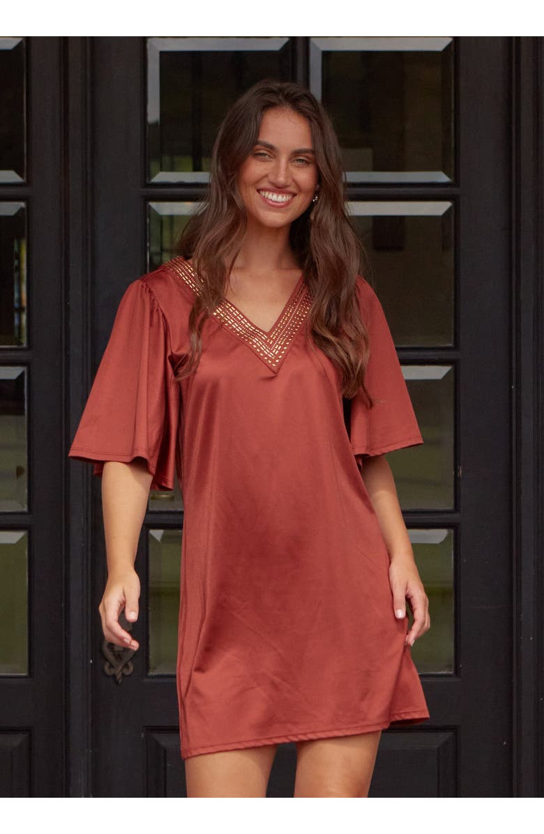 Cabana Life Flutter Sleeve Shift Dress, Alternate, color,