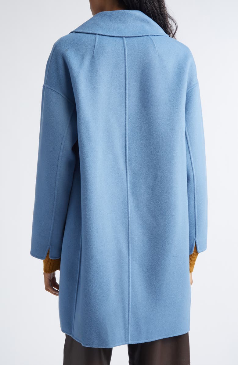 Max Mara Eden Wool Flannel Peacoat, Alternate, color, Light Blue