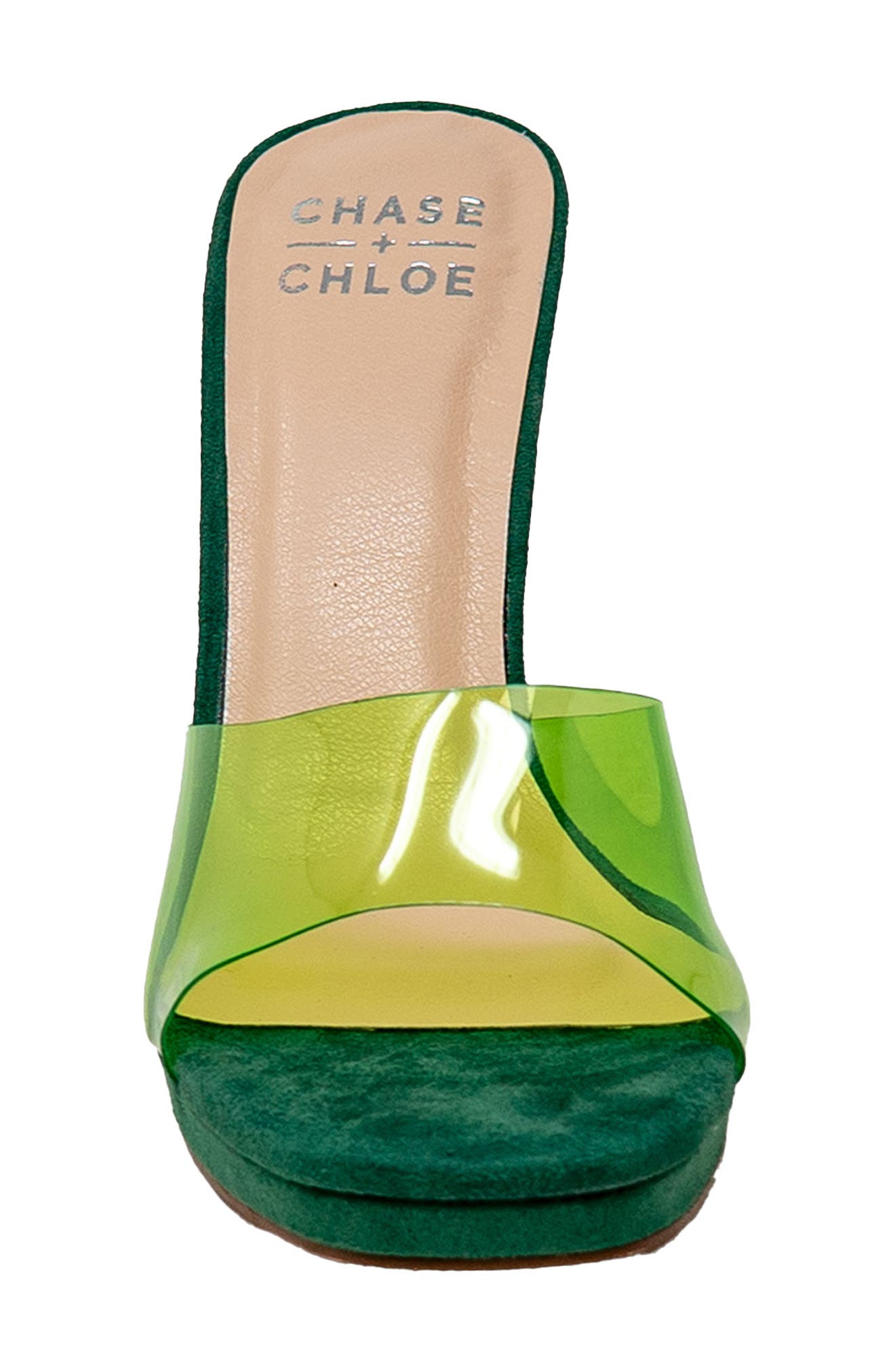 Square Toe Stiletto Sandal, Alternate, color, CLEAR GREEN