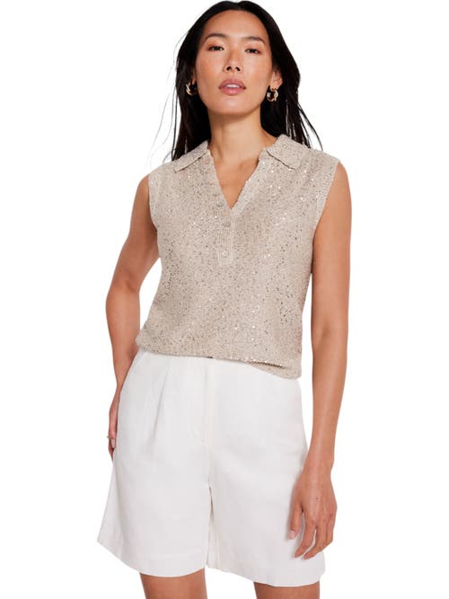 MINT VELVET MINT VELVET SEQUIN POLO TOP