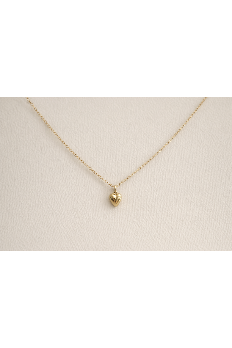 Lou Puff Heart Necklace, Alternate, color, 14k Gold Fill - 16-18"