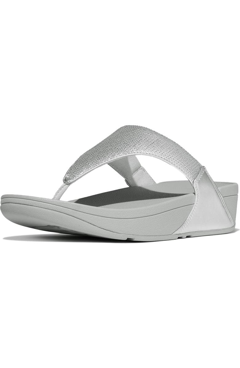 FitFlop Lulu Sequin Flip Flop, Main, color, Silver