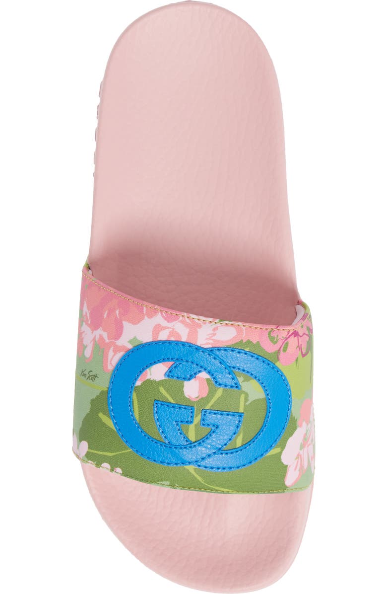 Gucci x Ken Scott Pursuit Floral Print Slide Sandal, Alternate, color,