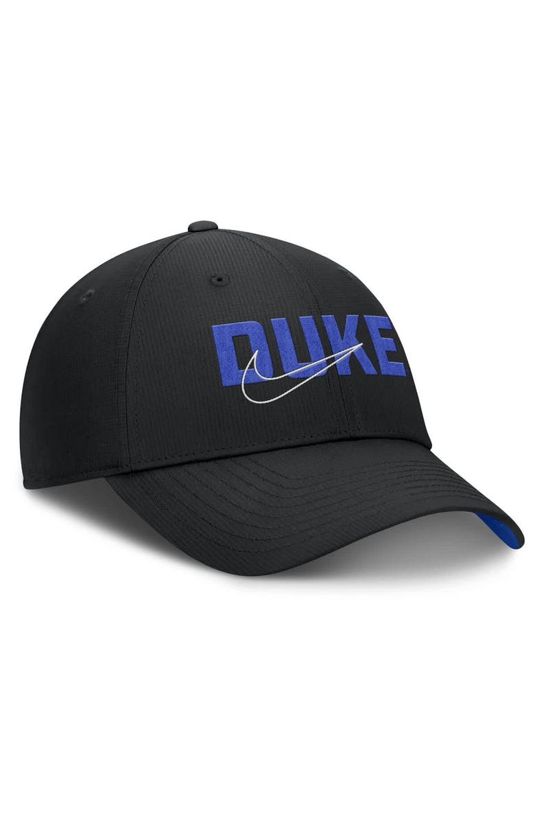 Nike Men's Nike Black Duke Blue Devils Club Prep Performance Adjustable Hat, Alternate, color, Black