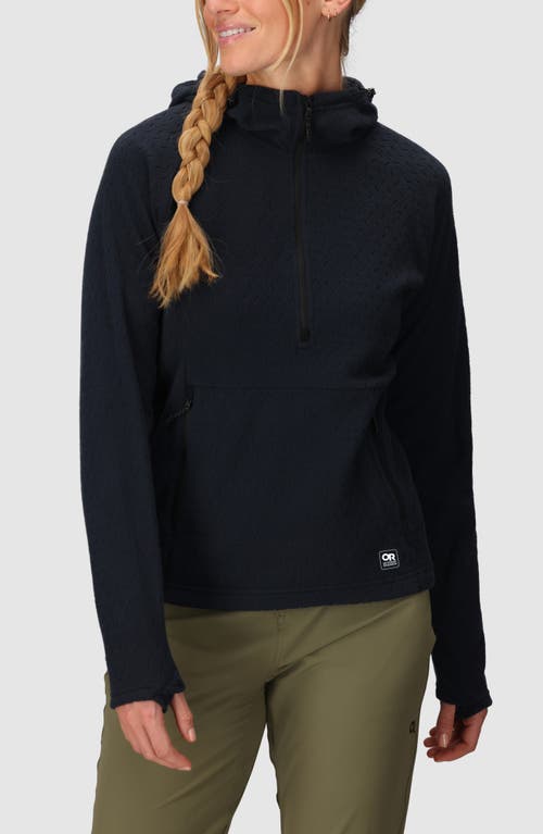 Outdoor Research Trail Mix Xt Fleece Half Zip Hoodie In Black