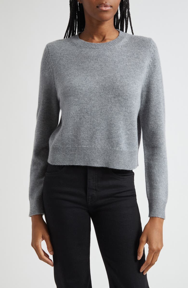 Nili Lotan Cashmere Sweater, Main, color, Medium Grey Melange