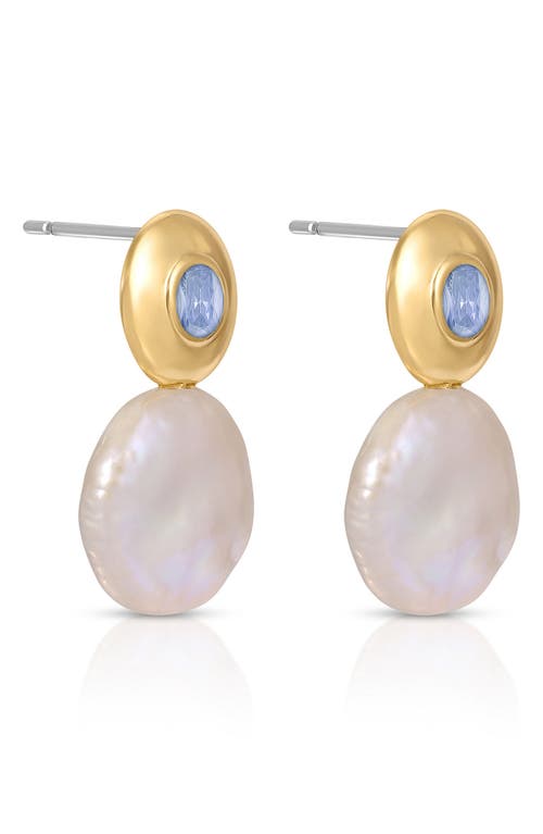 Ettika Majestic Freshwater Pearl Drop Earrings In Blue