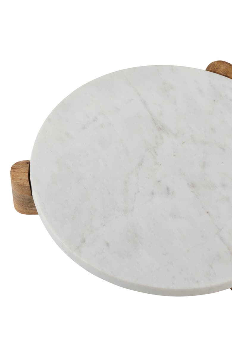 Renwil Marble & Wood Tray, Alternate, color, White