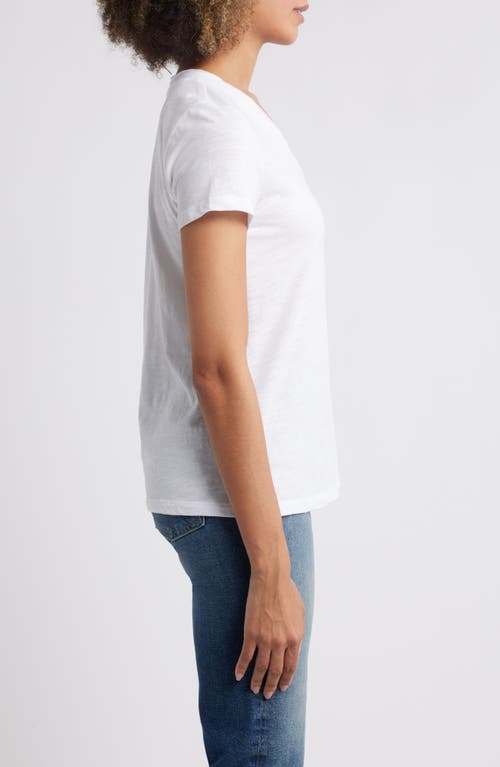Caslonr Caslon(r) Cotton & Modal V-neck T-shirt In White