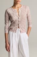Vince Print Lace Cardigan