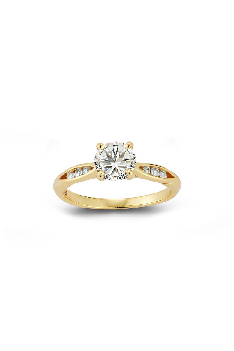 Round Moissanite Ring, Main, color, GOLD