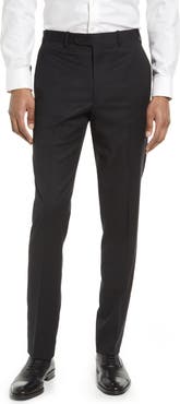 JB Britches Flat Front Stretch Wool Trousers